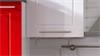 Küchenblock VALENZIA 2 weiß rot Hochglanz anthrazit 300 cm