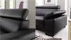 Sofa SANTIAGO Garnitur in Leder schwarz mit Funktion