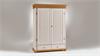 Kleiderschrank HELSINKI Kiefer massiv weiß antik-braun 138 cm