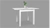 Esstisch COBURG Tisch Küchentisch in weiß ausziehbar 80-120x80 cm