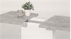 Küchentisch Esstisch BRITT Tisch Säulentisch Beton weiß 110-150 cm