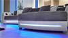 Wohnlandschaft LAREDO Sofa weiß grau mit LED und Soundsystem