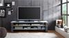 TV-Board OLIVIAS TV-Board Lowboard Beton grau und Glas weiß