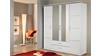 Kleiderschrank Micro Schlafzimmer Schrank 4-türig Alpinweiß mit Spiegel