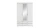 Kleiderschrank RASANT Drehtürenschrank 3-türig weiß Spiegel 127 cm