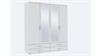 Kleiderschrank RASANT Drehtürenschrank 4-türig weiß Spiegel 168 cm