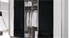 Schwebetürenschrank SYNCRONO weiß und Glas schwarz 271 cm