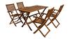 Holzstuhl Gartenstuhl 4er-Set Stuhl Akazie Massivholz mit Kissen
