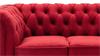 Sofa 2-Sitzer CHESTERFIELD Couch in Samt rot 156 cm