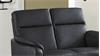 Sofa HAMPTON 2-Sitzer in Echtleder schwarz mit Federkern