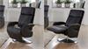 Drehsessel ADAIR STYLE Sessel in Echtleder schwarz 70 cm
