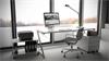 Schreibtisch 150 Z-Line Bürotisch weiß ESG Glas Optiwhite