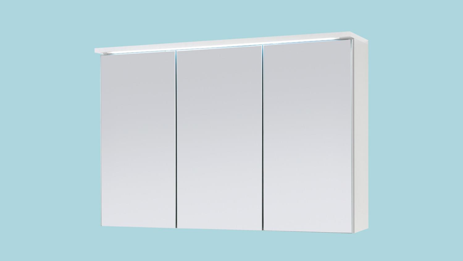 spiegelschrank two spiegel badezimmerspiegel in weiß inkl. led 100 cm