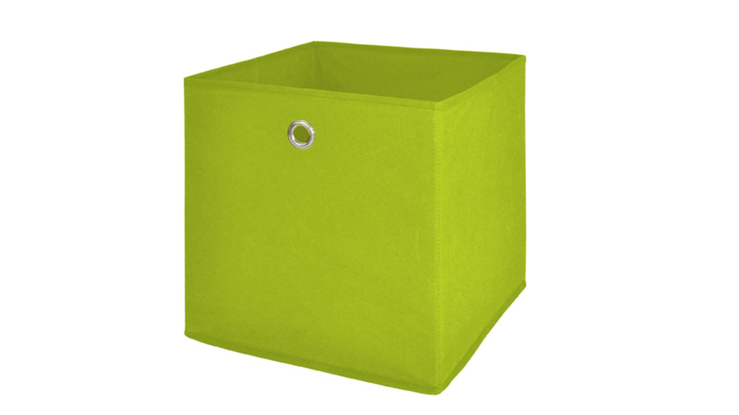 Faltbox 4er Set Flori Regalkorb 32x32 apfelgrün Regal Büro Aufbewahrungsbox 