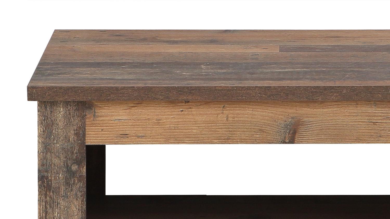 110x65 wood in hochklappbar old Couchtisch vintage cm CLIF