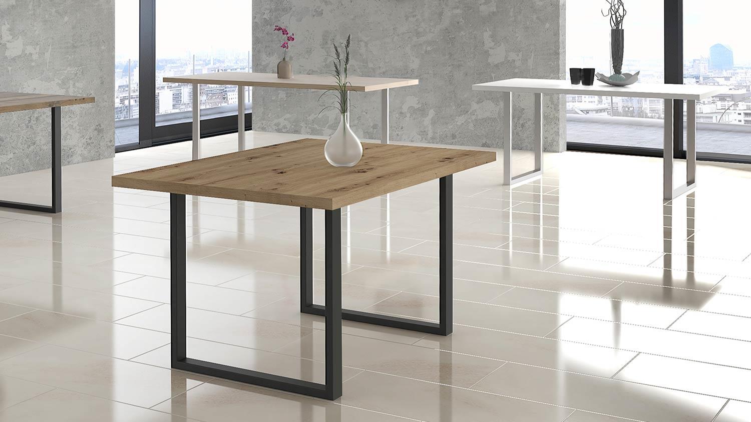 Esstisch TABLES Eiche Tischsystem D78 160 schwarz Artisan und