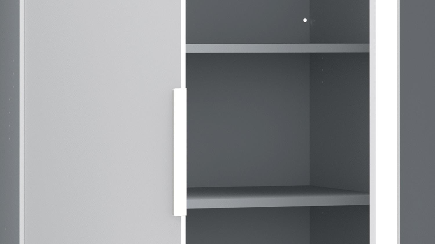 Kleiderschrank 4-trg mit LED Passepartout LUANO inkl. weiß