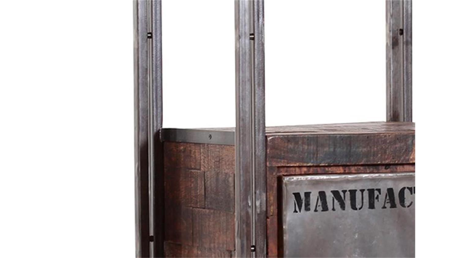 Metall antik Massivholz lackiert TITAN Mango Regal 6141