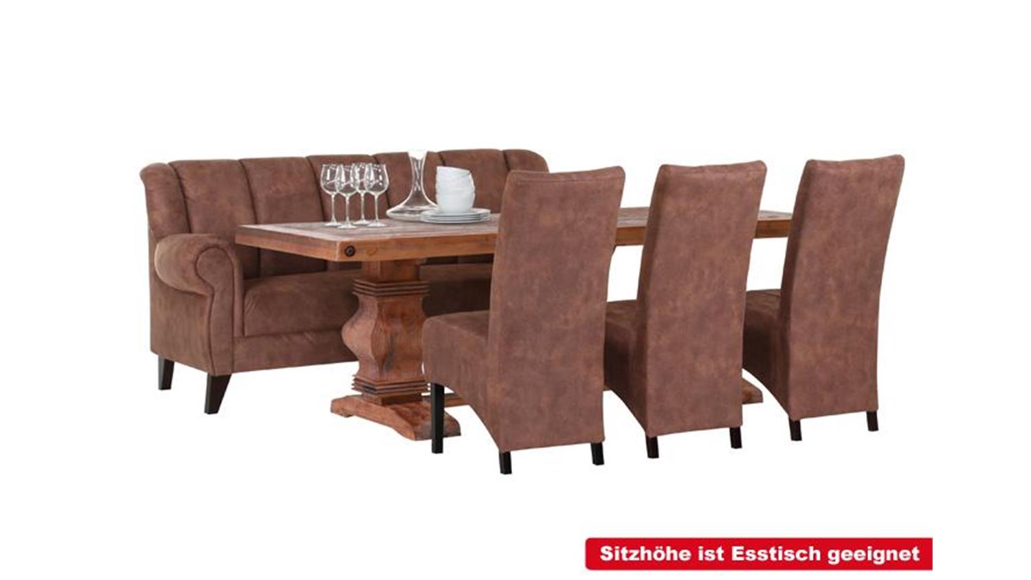 Speisesofa DINNER Sofa 2 Sitzer Polstermöbel rot kolonial