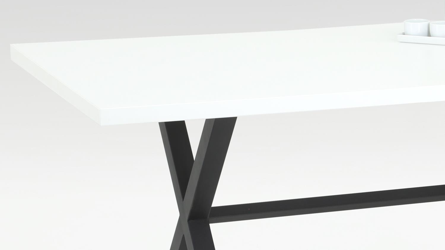 Esstisch Tisch anthrazit weiß und Metall BONNY