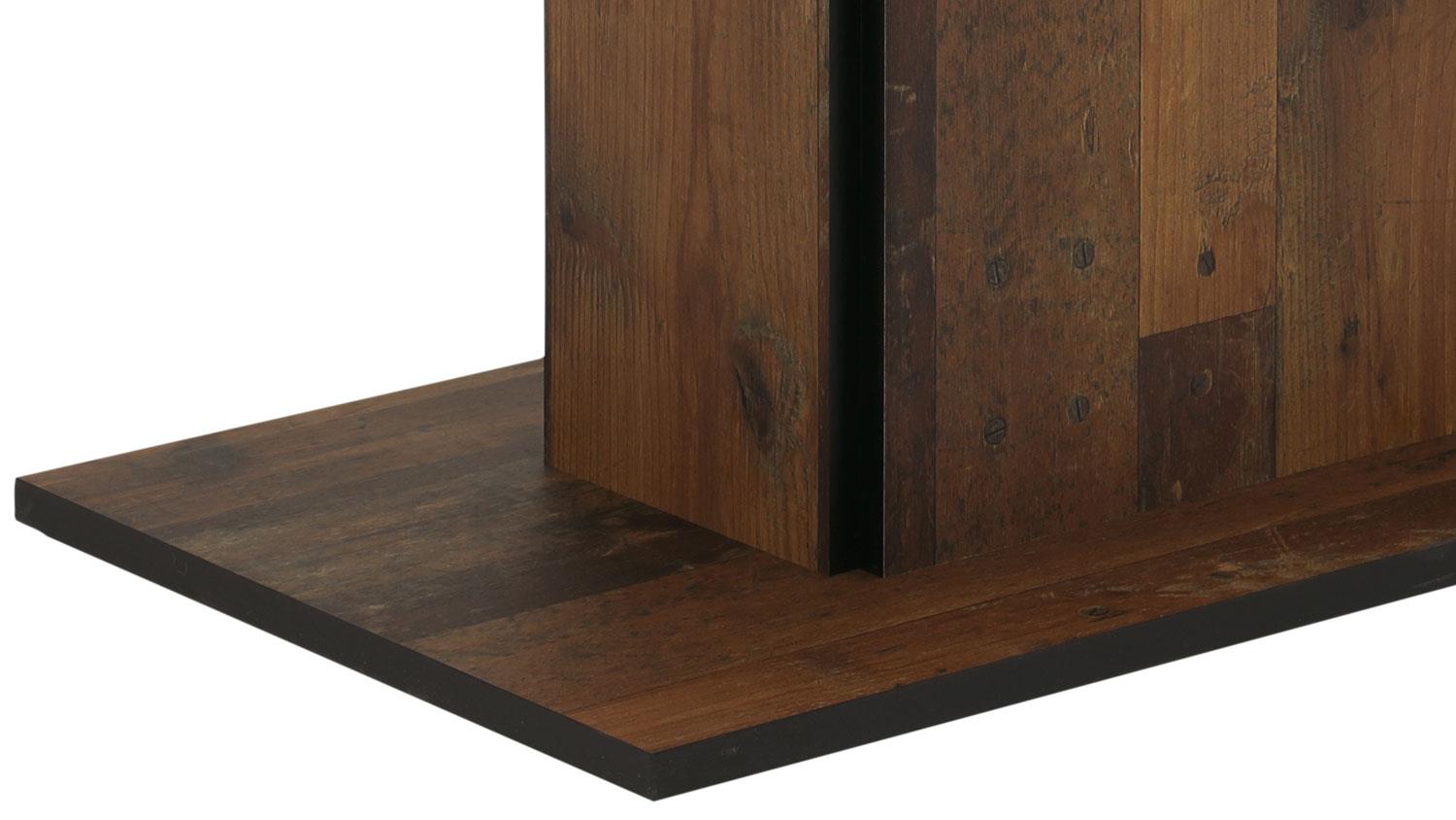 Esstisch ARIANA Oldwood 120-160x80 schwarz cm