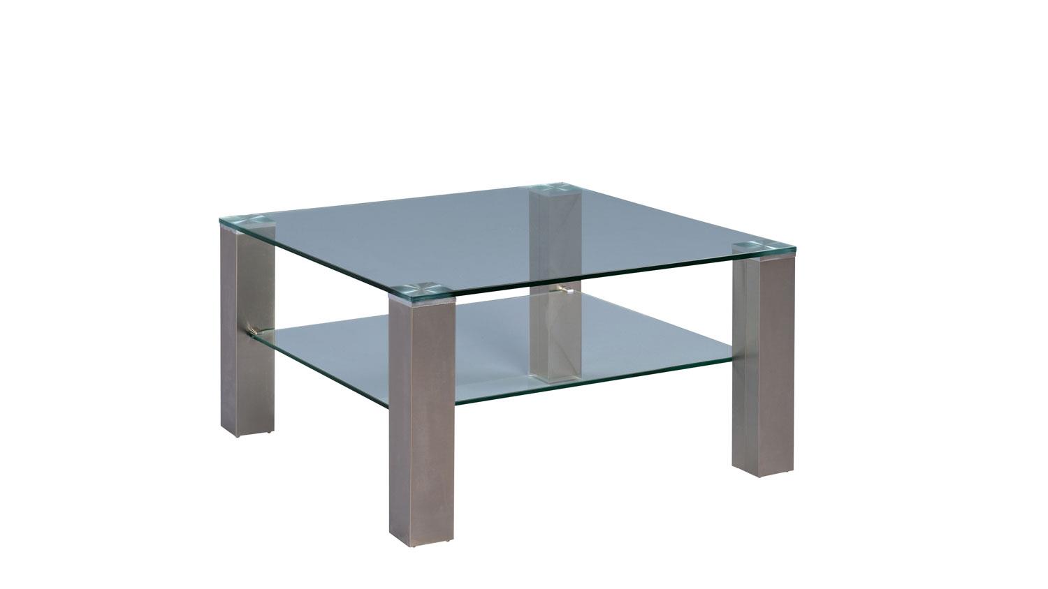 Couchtisch CILO 1 Tisch modern Glas Edelstahl Metall