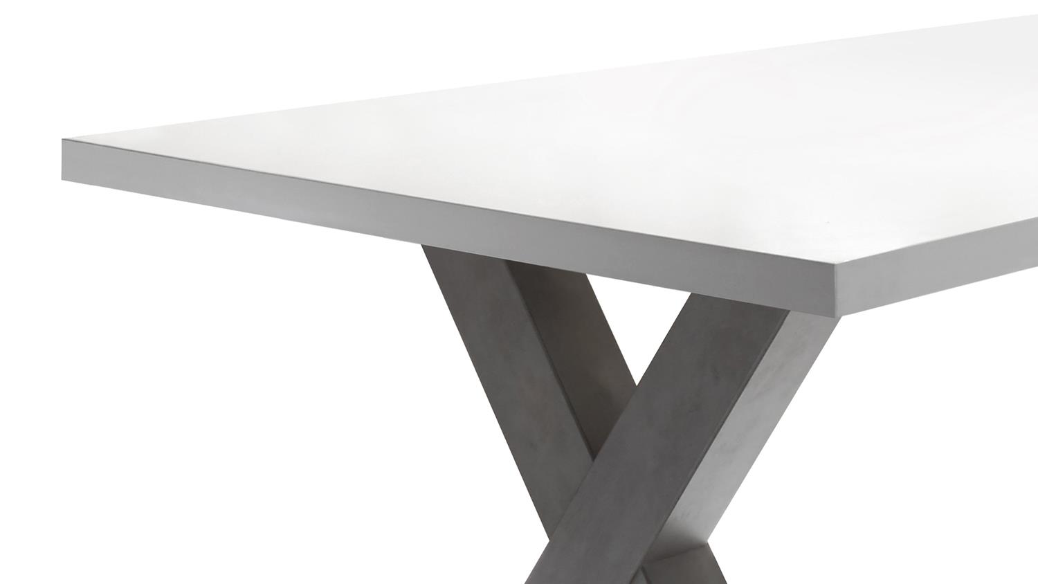 Esstisch MISTER X Tischsystem graphit cm Lack 160x90 weiß