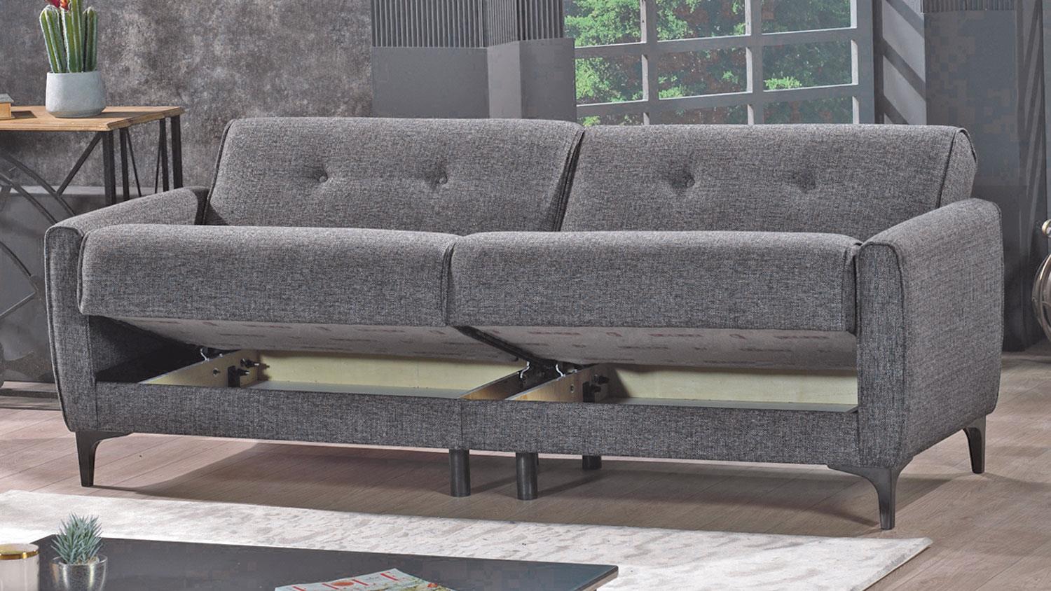 3-sitzer sofa schlafsofa pratica couch mit bettfunktion grau
