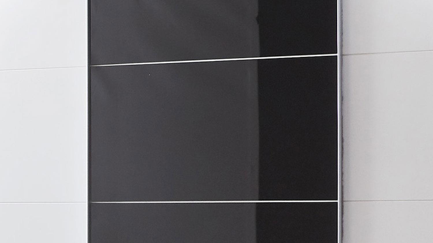 Schwebetürenschrank VALENCIA 3-trg. weiß 270 Glas grey