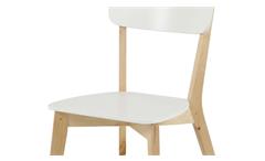 Stuhl Raven 2er Set Küchenstuhl Esszimmerstuhl in Birke und weiß Bauhaus Stil