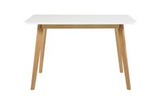 Tisch Raven 120x80 cm Küchentisch Esszimmertisch in Birke und weiß Bauhaus Stil