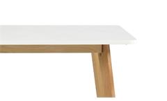 Tisch Raven 120x80 cm Küchentisch Esszimmertisch in Birke und weiß Bauhaus Stil