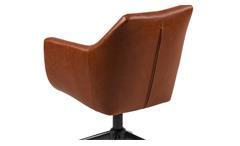 Bürostuhl Nora Drehstuhl Stuhl für Home Office Vintage cognac braun und schwarz