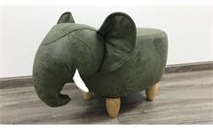 Kinderhocker Elefant grün Tierhocker Holz natur Kinderzimmer Sitzmöbel