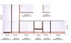 Küchen Unterschrank Max 50 cm Eiche Sonoma Front weiß Anstellprogramm
