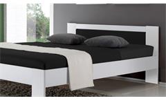 Bett Vega Futonbett in weiß und schwarz mit Rollrost und Matratze 140x200 cm