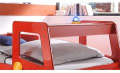 Feuerwehrbett Spark Kinderbett Bett Kinderzimmerbett rot lackiert inkl. Beleuchtung