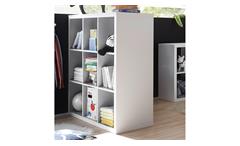 Raumteiler Style Bücherregal Büro Regal Regalsystem in weiß mit 9 Fächern 3x3