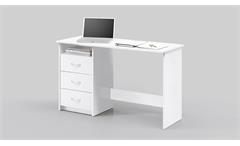 Schreibtisch Adria Computertisch Bürotisch PC-Tisch Arbeitstisch weiß 120x50 cm