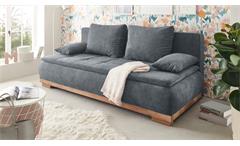 Schlafsofa Funktionssofa Couch Mila Lux.3DL Stoff anthrazit mit Bettkasten 208