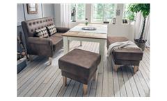 2er Küchensofa Scalea 2-Sitzer Sofa Stoff hellbraun Federkern mit Kissen 147 cm