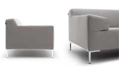 Sofa Couch Rolf Benz Freistil 180 Polstersofa 3-Sitzer Stoff grau 220 cm