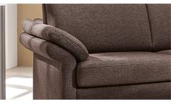 Sofa 2-Sitzer Polstersofa Couch Concept 3 Stoff braun mit Federkern 156 cm