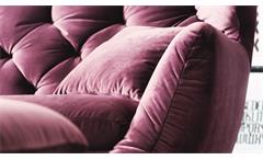Sofa Sixty 3-Sitzer Couch Bezug Velour Stoff purple Gestell Chrom Länge 225 cm