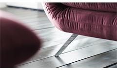 Sofa Sixty 2,5-Sitzer Couch Bezug Velour Stoff purple Gestell Chrom Länge 200 cm
