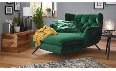 Longseat Sixty Chaiselongue Sofa Relaxliege Stoff Velour smaragd grün 126x160 cm