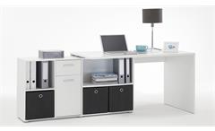 Schreibtisch Lexx Winkelkombination Tisch Bürotisch in weiß