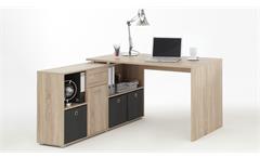 Schreibtisch Lexx Winkelkombination Tisch Bürotisch in Sonoma Eiche sägerau