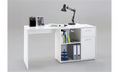 Schreibtisch Albrecht Winkelkombination PC-Tisch weiß