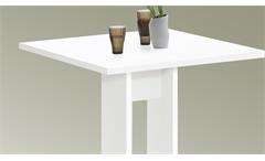 Esstisch Bandol 1 Küchentisch Tisch Esszimmertisch Säulentisch in weiß 70x70 cm